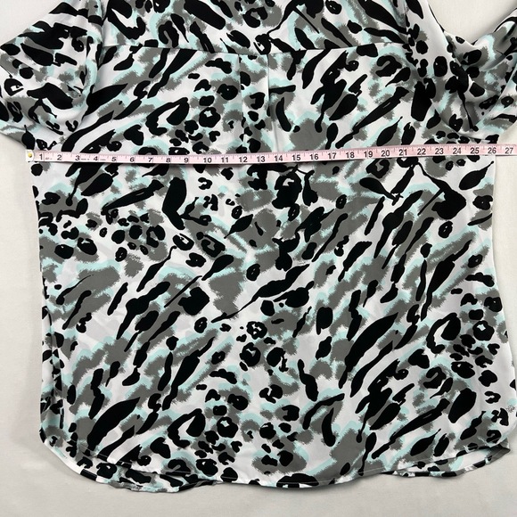 Christian Siriano For Lane Bryant Blouse Womens 22/24 Leopard Animal Print - Picture 9 of 12